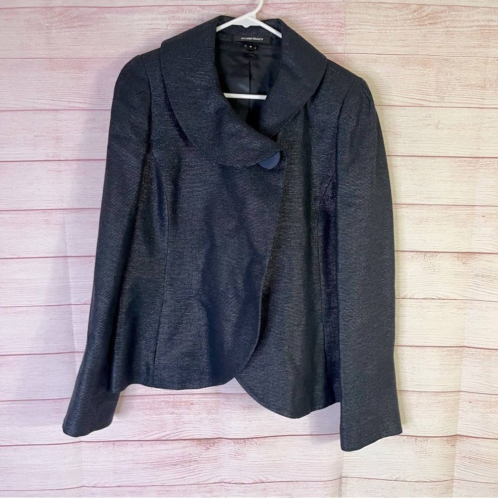 Ellen Tracy Navy Blue‎ Blazer Jacket Size 6